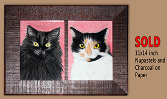 Commissioned Pet Prtrait-2 Cats